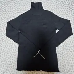 【新品】2024AW nano・universe　黒 タートルネック セーター