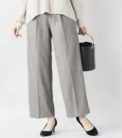 SLOBE IENA スローブイエナ ヘリンボーン タックワイドパンツ 38