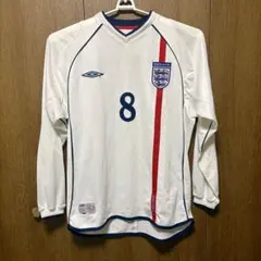 ラ*オ様 UMBRO イングランド代表 ベッカム 長袖 レプリカ ユニフォーム