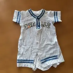 ストライプ柄ロンパース 50-60cm