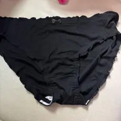 3XL 黒 フリル リボン付きパンティ 4枚セット ② ①