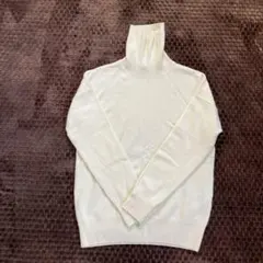 icb ニット タートルネック セーター ウール　アイボリー　白　S オンワード