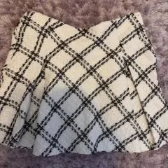 GRL グレイル ダイヤ柄ツイードフレアミニスカート［cu416］