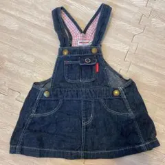 80 〜 90 ミキハウス デニム ジャンパースカート