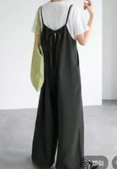 Classical Elf バックリボンサロペットパンツ ブラックのサムネイル