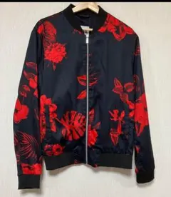 ZARA フラワープリント MA-1ジャケット M