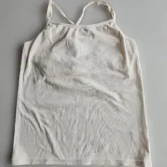 ホワイト リブ編み キャミソール