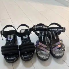 ANAP GIRL ブラックサンダル 20.0cm