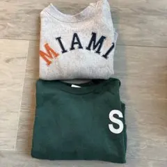 裏起毛トレーナー2枚セット