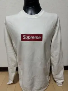 Supreme ホワイト ロゴ入り トレーナー