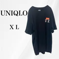 ユニクロ　ディズニー　ブラック　Tシャツ ミッキードナルド UT メンズ XL