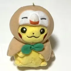 モクローのポンチョを着たピカチュウ