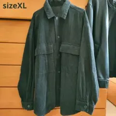 美品●XL●コーデュロイCPOシャツ●グレー