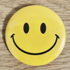 【新品・まとめ買い値引】スマイル ニコちゃん 缶バッジ 黄色