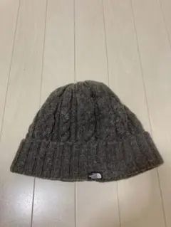 THE NORTH FACE ケーブル編みニット帽　グレー