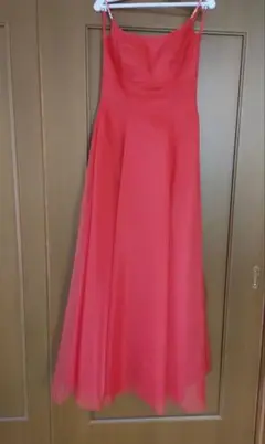 赤　ステージドレス　ウェディング　ノースリーブ　Aライン　9号