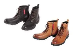 【未使用】DEGNER 本革　レザーブーツ パンチング　メッシュのサムネイル