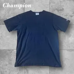 チャンピオン Tシャツ メンズ2XL ネイビー 無地 半袖 オーバーサイズ 古着