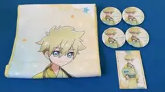 名探偵プリキュア 極楽湯コラボ ジェット先輩 タオル 缶バッジ イラストカード