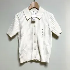 【新品】 ユニクロ UNIQLO リブポロカーディガン