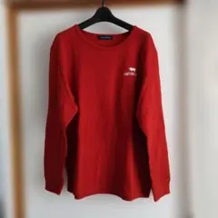 ドラッグストアーズ　赤 長袖Ｔシャツ バックプリント　Ｆ