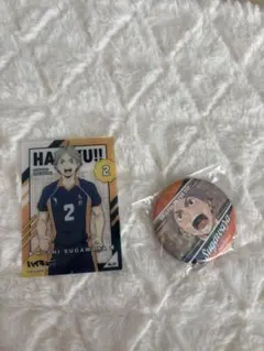 ハイキュー!! 菅原孝支 缶バッジ&カードセット