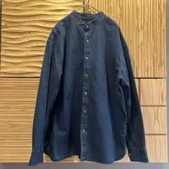 バナナリパブリック　バンドカラー　デニムシャツ　M