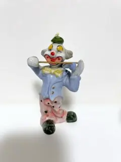 ピエロ 陶磁器 置物 ヴィンテージ 人形 フィギュリン