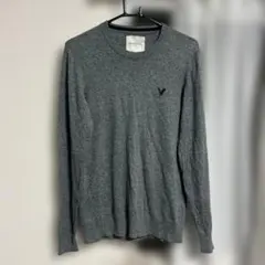 AMERICAN EAGLE グレー クルーネック セーター