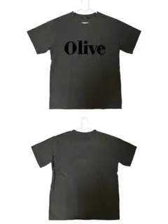 Olive ロゴプリント Tシャツ オリーブカラー