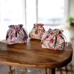 ころんと可愛い巾着セット ハンドメイド