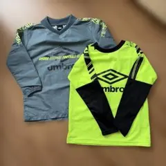 UMBRO ピステグレー 蛍光ロングTシャツ　セット　サッカーウェア
