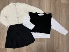 GU 女の子 トップス・スカパン 3点セット
