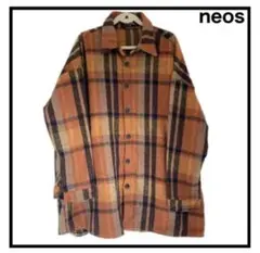 neos オーバーシルエット 起毛 チェック シャツジャケット　メンズ