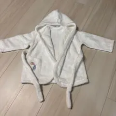 ベビーバスローブ ホワイト フード付き