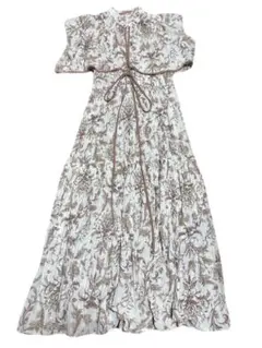 Snidel フローラルプリント ロングドレス