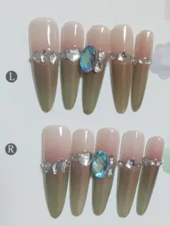 A1グラデーションネイルチップ Sサイズ10個セット