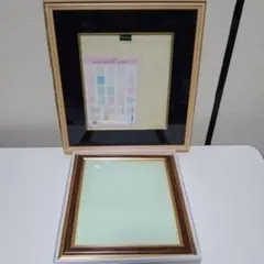 木製フレーム A4サイズ 黒と金　オマケ付