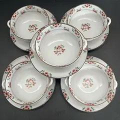 5セット】たち吉TACHIKICHI 2段重 二段鉢 丸皿 重ね皿 赤絵 重箱