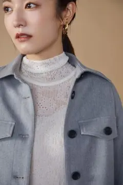 【新品未使用】Audire Grace knit tops (Ivory)