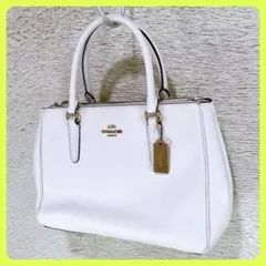 ✨美品✨コーチ COACH ホワイトレザー 2wayハンドバッグ肩がけ斜めがけ✧