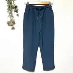JUNOAH｜スラックス｜テーパードイージーパンツ｜クロップド｜リラックス｜水色のサムネイル