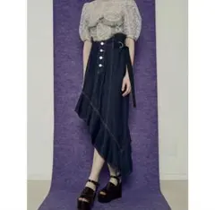 PAMEO POSE Belted Alien Skirt （インディゴ）のサムネイル
