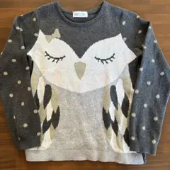 H＆M セーター　フクロウ柄　134/140㎝
