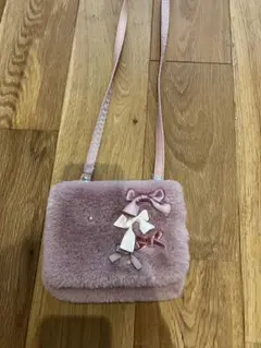 any FAM フェイクファー ポシェット ピンク