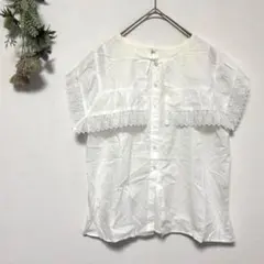 mystic｜レースブラウス｜ノースリーブ｜ホワイト｜コットン｜ミスティック｜F