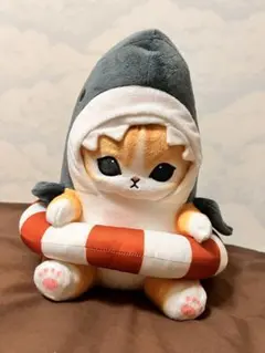 シャークコスチューム 猫 ぬいぐるみ 浮き輪付き 値下げ【2650→2000】