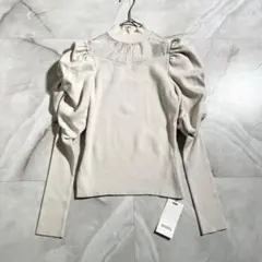 M18939 未使用　スナイデル　デコルテシアーニットプルオーバー　F