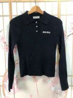 MIU MIU ミュウミュウ　ネイビー　ニットセーター