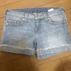 TRUE RELIGION カットオフショートパンツ ライトブルー